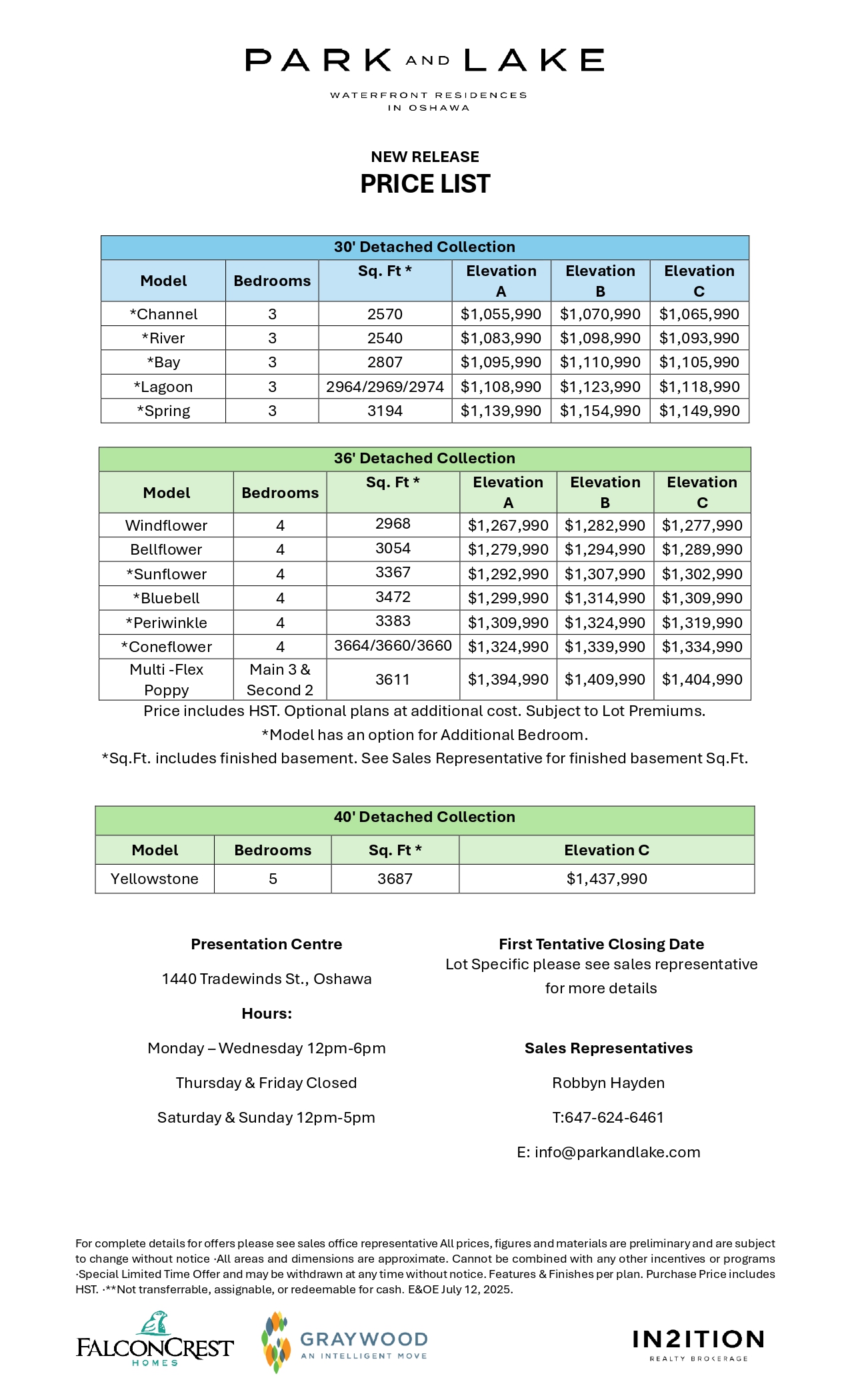 Price List