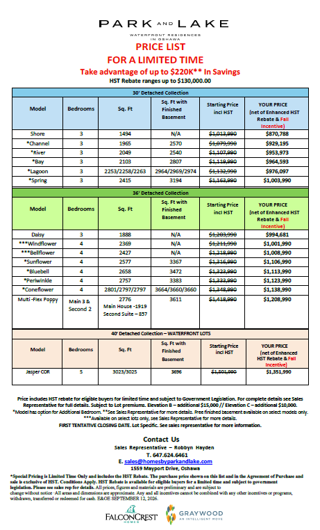 Price List